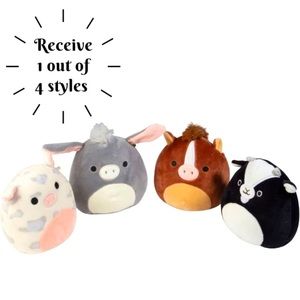 Squishmallow 5" Assorted Single Plush- Horse, Pig, Donkey or Goat- Mystery